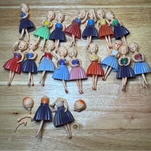 Lot of 18 VTG Miniature Sleepy Eye Dolls Mixed Oddities Creepy Cute Collector